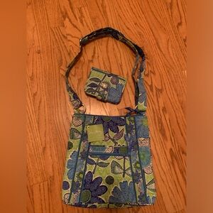 NWT Vera Bradley Doodle Daisy Hipster Crossbody & Wallet Set Summer 2012